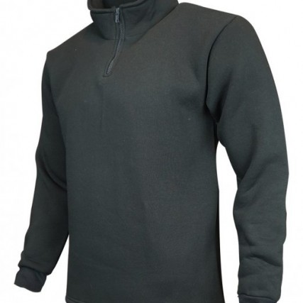 Dik Yaka Fermuarlı Sweatshirt